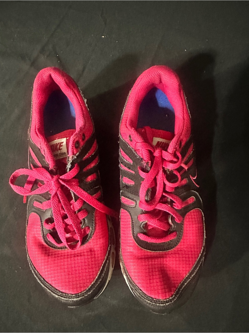 Nike Kids Pink and Black Athletic Sneakers-Nike tailwinds 2010-size 6.5Y-#634